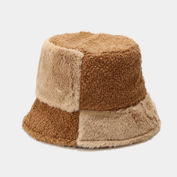 Women's Trendy All-match New Style Stitching Plush Hat