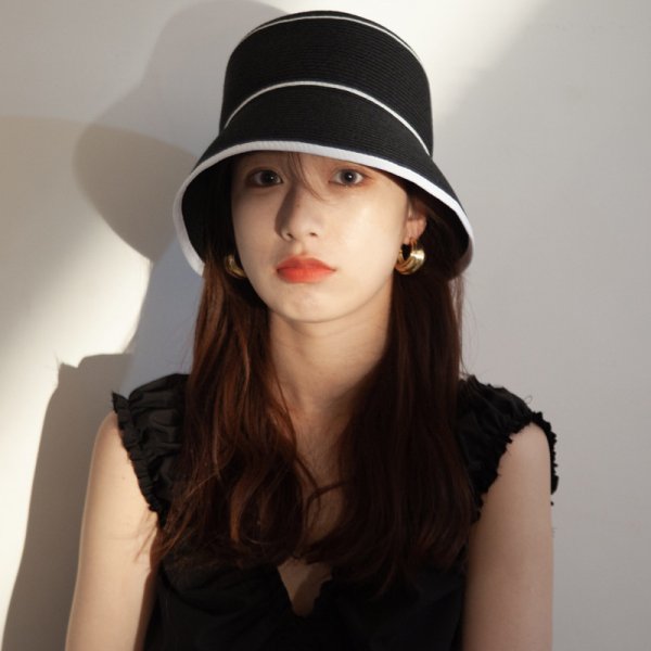 French Hepburn Style Summer Large Brim Straw Hat