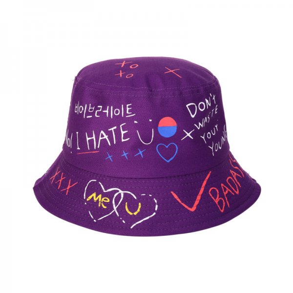 Sun proof graffiti concave couple's art hat