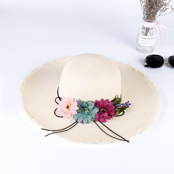 Seaside  Big Brim Rose Red Beach Hat