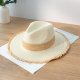 Retro Colorblock Raw Edge Sunscreen Straw Hat