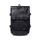 Pure black low schoolbag female leather Backpack